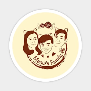 Cats Meow Family Magnet